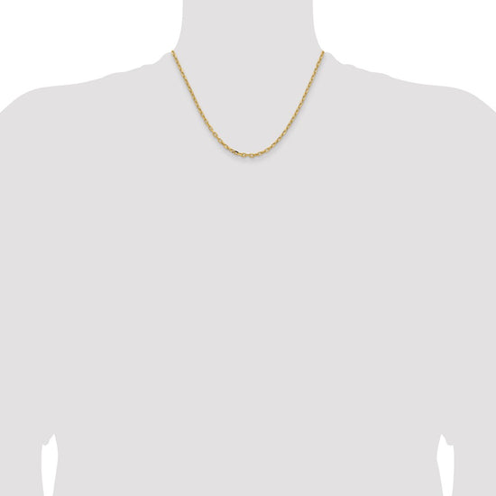 Gold (14K) Semi-solid Diamond-Cut Open Link Cable Chain