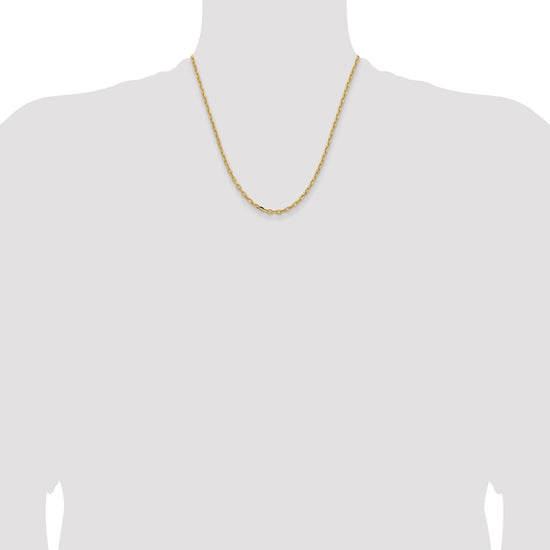 Gold (14K) Semi-solid Diamond-Cut Open Link Cable Chain