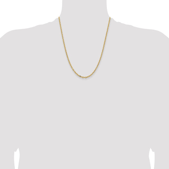 Gold (14K) Semi-solid Diamond-Cut Open Link Cable Chain