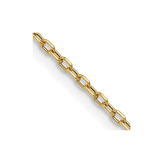 Gold (14K) Semi-solid Diamond-Cut Open Link Cable Chain