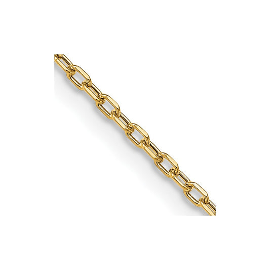 Gold (14K) Semi-solid Diamond-Cut Open Link Cable Chain
