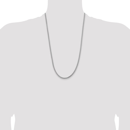 Gold (14K) Semi-Solid Round Box Chain