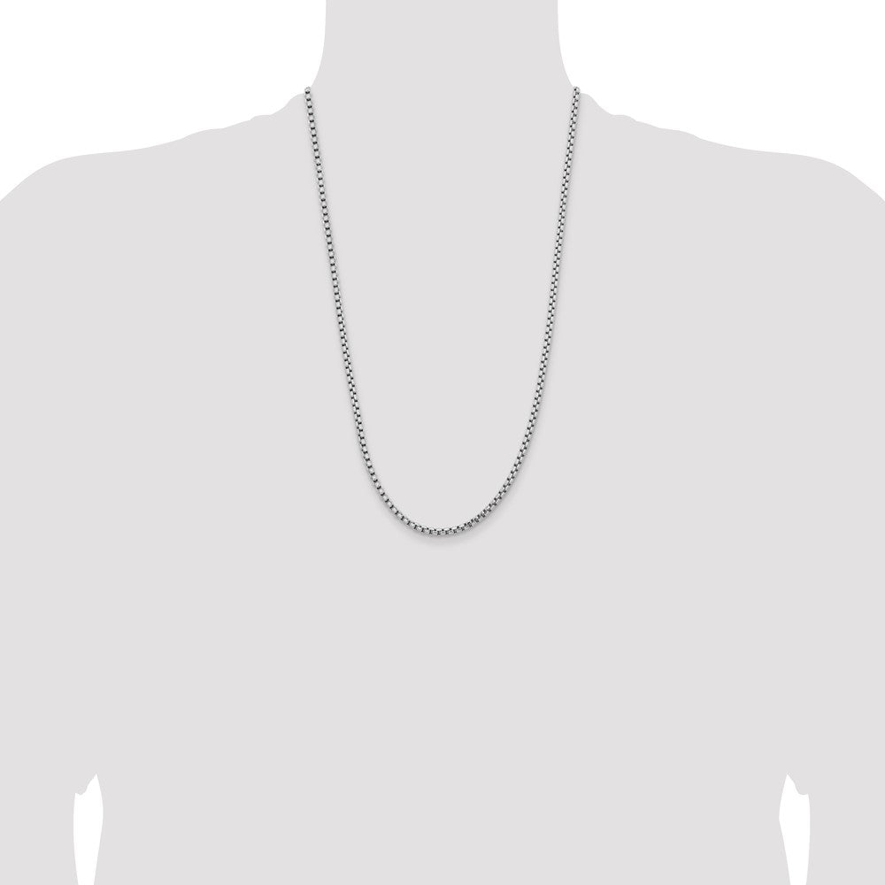 Gold (14K) Semi-Solid Round Box Chain