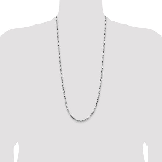 Gold (14K) Semi-Solid Round Box Chain