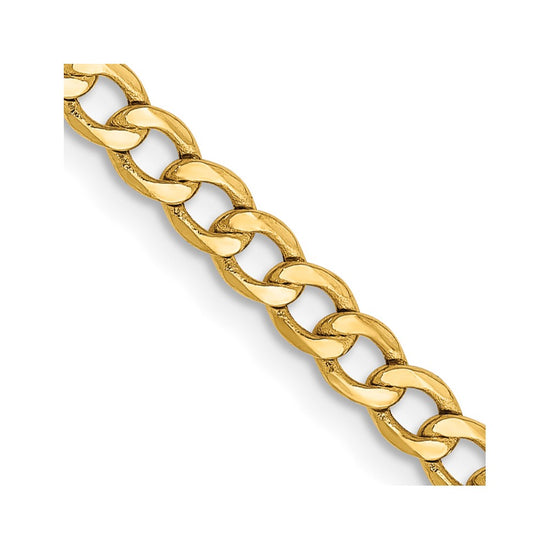 Gold (10K & 14K) Semi-Solid Curb Link Chain