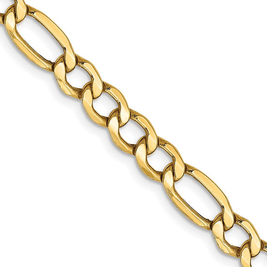 Gold (10K & 14K) Semi-Solid Figaro Chain