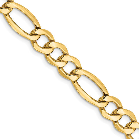 Gold (10K & 14K) Semi-Solid Figaro Chain