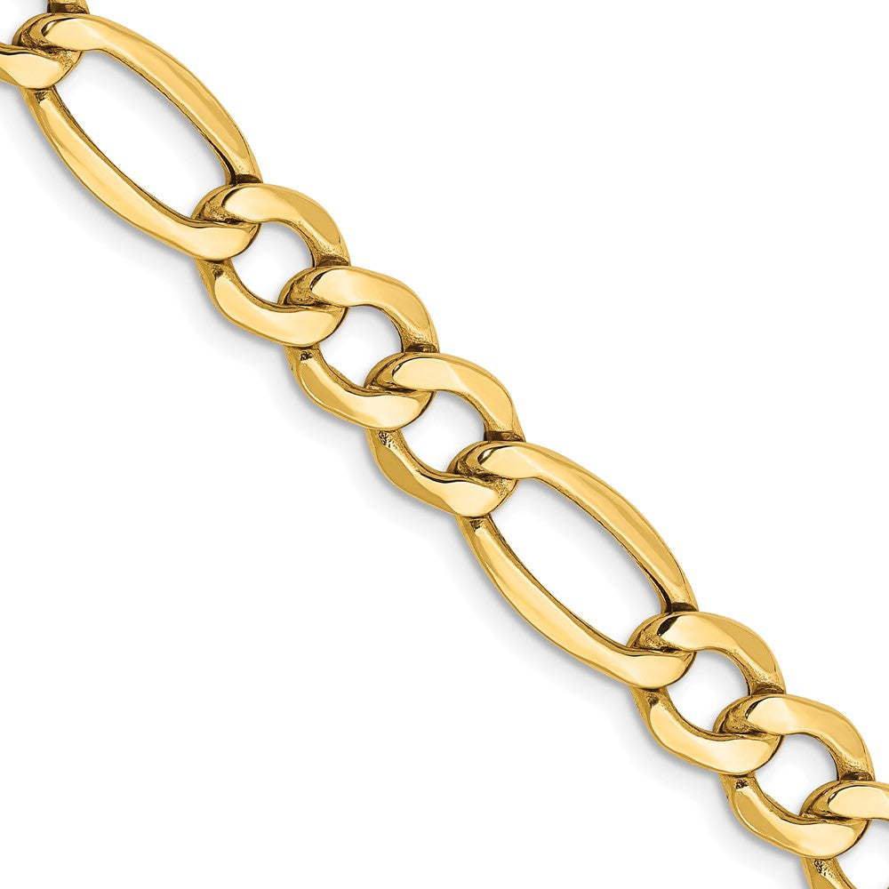 Gold (10K & 14K) Semi-Solid Figaro Chain