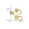 14K 22 Gauge CZ Heart / Flower / Circle 3-piece Nose Post Set