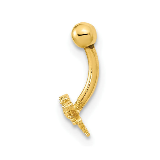 14K 14 Gauge Dragonfly CZ Eyebrow Body Jewelry