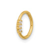 14K 16 Gauge Polished CZ Hinged Cartilage Ring