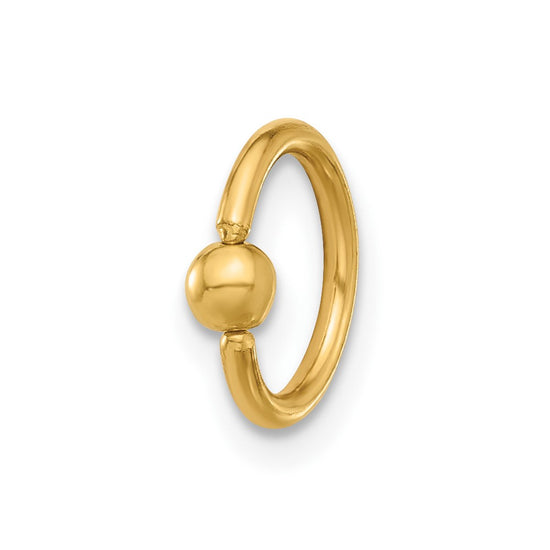 14K 16 Gauge Polished Septum Cartilage Ring