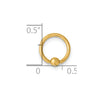 14K 16 Gauge Polished Septum Cartilage Ring