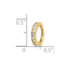 14k 18 Gauge Polished CZ Hinged Cartilage Ring