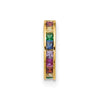 14k 16 Gauge Polished Rainbow CZ Hinged Cartilage Ring