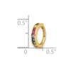 14k 16 Gauge Polished Rainbow CZ Hinged Cartilage Ring