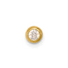 14k 18 Gauge Polished CZ Industrial Body Jewelry