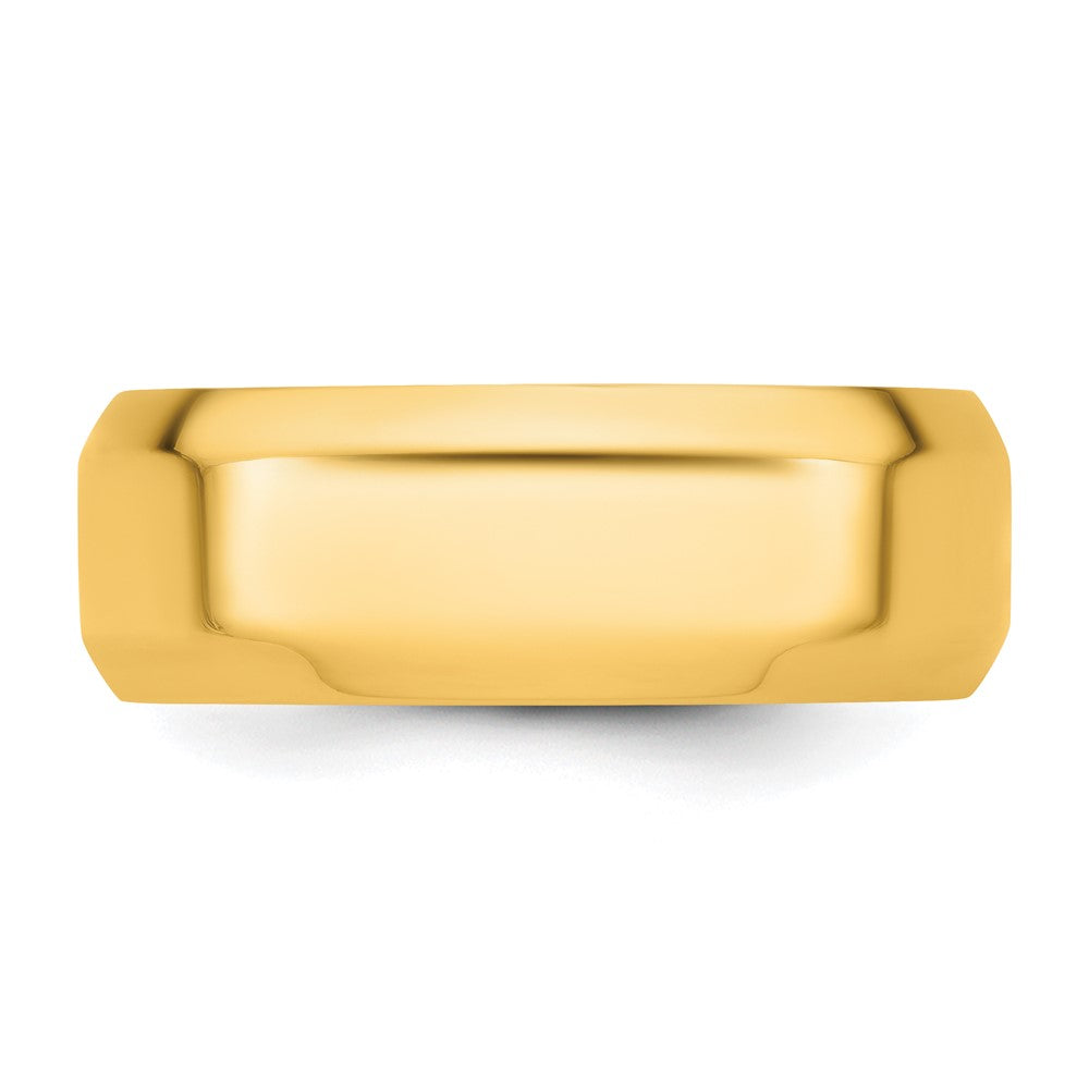 14KR 8mm Bevel Edge Comfort Fit Band Size 12.5