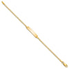 14k Polished Solid Chain/Solid Plate Flat Curb Link 22.5x4.8mm Plate 6 inch Baby/Child ID Bracelet