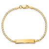 14k Polished Solid Chain/Solid Plate Flat Curb Link 22.5x4.8mm Plate 6 inch Baby/Child ID Bracelet