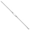 14k White Gold Polished Solid Chain/Solid Plate Anchor Link Soft Diamond Shape 19.5x5.5mm Plate 6 inch Baby/Child ID Bracelet