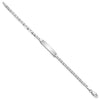 14k White Gold Polished Solid Chain/Solid Plate Anchor Link 20x4mm Plate 5.5 inch Baby/Child ID Bracelet
