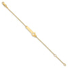 14K Children's Polished Flower w/1in ext. ID Bracelet