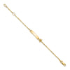 14K Polished 4x18mm Rectangle with Star 5.5 inch Childrens ID Bracelet