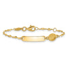 14K Polished Miraculous Medal and 19x4mm Plate 6 inch Baby/Child ID Bracelet
