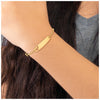 14K Polished Heart and 24x6mm Cut-out Heart Plate 5.5 inch Baby/Child ID Bracelet