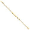 14K Polished Horse and 17x5mm Plate 6 inch Baby/Child ID Bracelet