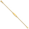 14K Polished Cut-out Butterfly 18x5mm Plate 6 inch Baby/Child ID Bracelet