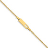 14K Polished Cut-out Butterfly 18x5mm Plate 6 inch Baby/Child ID Bracelet