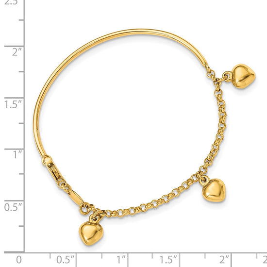 Gold Children's Heart Bracelets