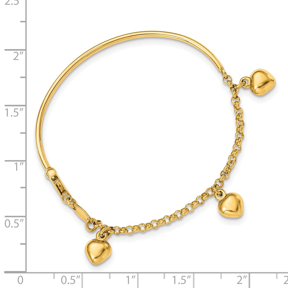 Gold Children's Heart Bracelets