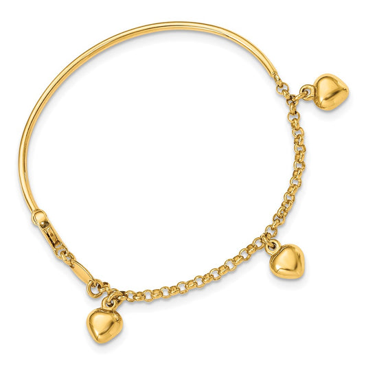 Gold Children's Heart Bracelets