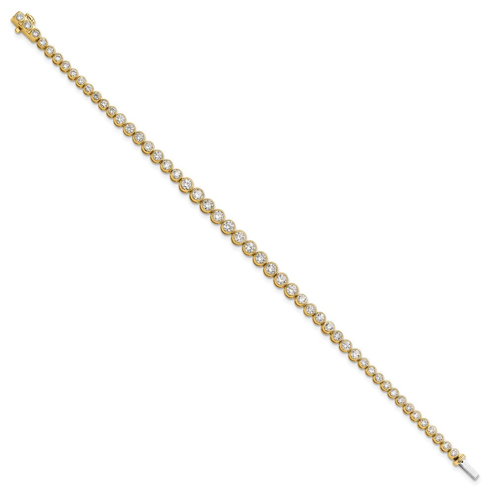 Gold Lab Grown Diamond Round Tennis Bracelets