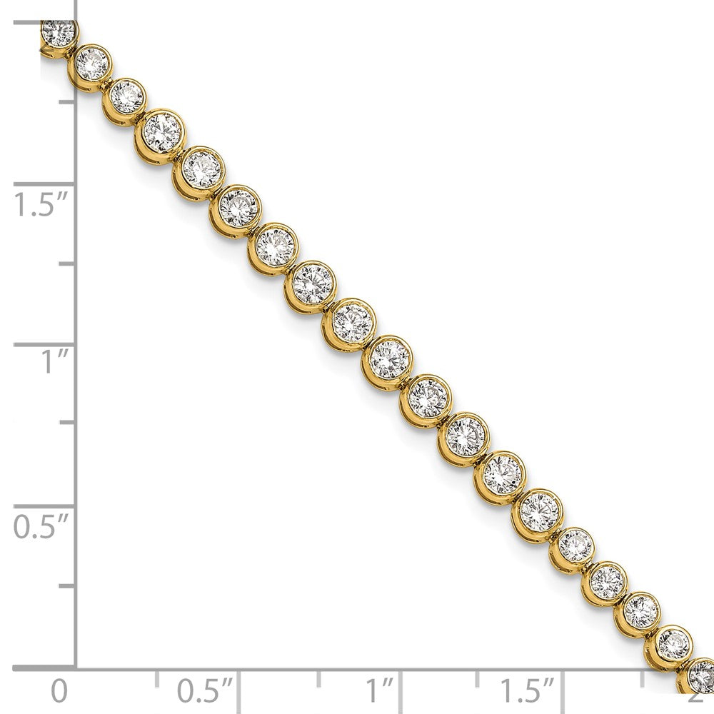 Gold Lab Grown Diamond Round Tennis Bracelets