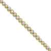 Gold Lab Grown Diamond Round Tennis Bracelets