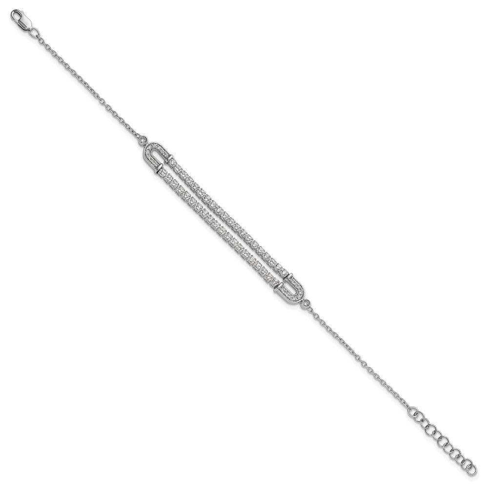 14k White Gold 2 carat Lab Grown Diamond VS/SI+ G+ Complete 6.5 inch with 1 inch extension Bracelet