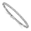 14k White Gold 1 3/8 carat Lab Grown Diamond VS/SI+ G+ Complete 7 inch Bracelet