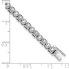 14k White Gold 2 1/8 carat Lab Grown Diamond VS/SI+ G+ Complete 6.75 inch Shapes Bracelet