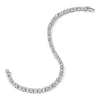14k White Gold 2 1/8 carat Lab Grown Diamond VS/SI+ G+ Complete 6.75 inch Shapes Bracelet