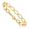 14k 1/2 carat Lab Grown Diamond VS/SI+ G+ Complete Oval Link 6.75 inch with .25 inch extension Bracelet