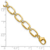 14k 1/2 carat Lab Grown Diamond VS/SI+ G+ Complete Oval Link 6.75 inch with .25 inch extension Bracelet