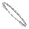 14k White Gold 2 7/8 carat Lab Grown Diamond VS/SI+ G+ Complete Double Strand 7.25 inch with 1 inch extension Bracelet