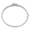 14k White Gold 3/4 carat Lab Grown Diamond VS/SI+ G+ Complete Double Strand Infinity and Pear Bangle Bracelet