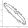 14k White Gold 3/4 carat Lab Grown Diamond VS/SI+ G+ Complete Double Strand Infinity and Pear Bangle Bracelet