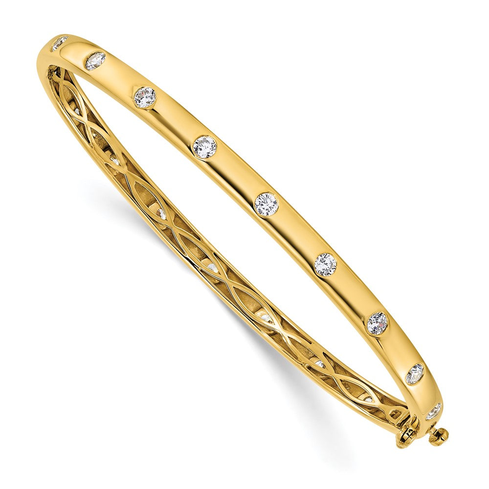 14k 3/4 carat Lab Grown Diamond VS/SI+ G+ Complete Bangle Bracelet