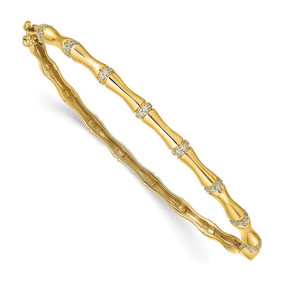 Diamond Hinged Bamboo Design Bangles